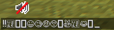 Minecraft chat input showing symbols and emoji shortcode-style characters.